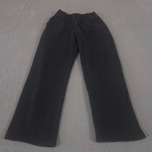 Abercrombie & Fitch Sweatpants Womens XS Black Soft A&F Essentials Wide Leg Pant